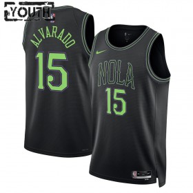 Camiseta Niños NBA New Orleans Pelicans Jose Alvarado 2023-24 Nike City Edition Azul Swingman